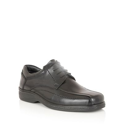 Black leather 'Myers' lace up shoes